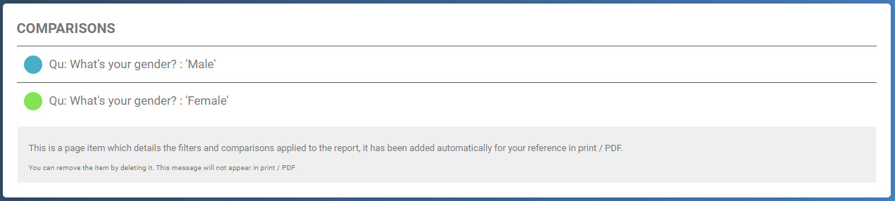 Declare Filter and Comparison Use