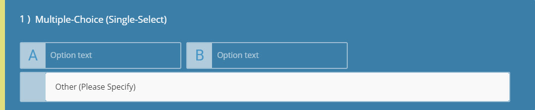 Other Answer Option Multiple-Choice (Single-Select)