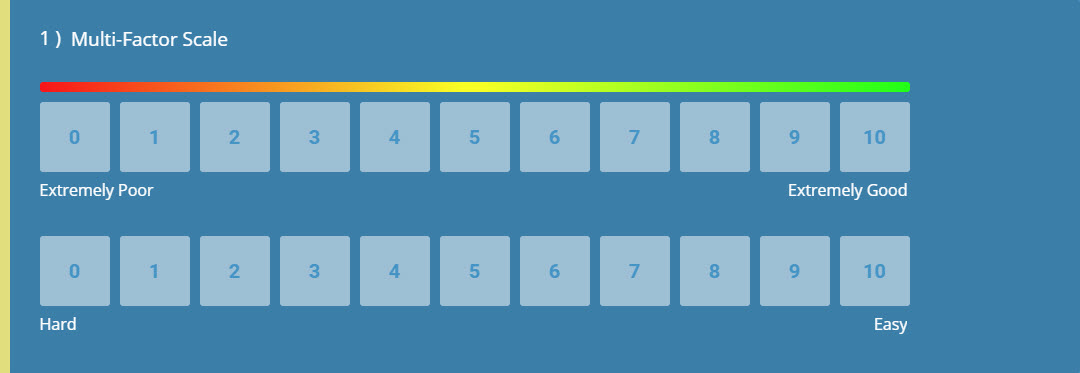 Multi-Factor Scale Question