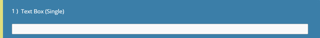 Text Box (Single) Question