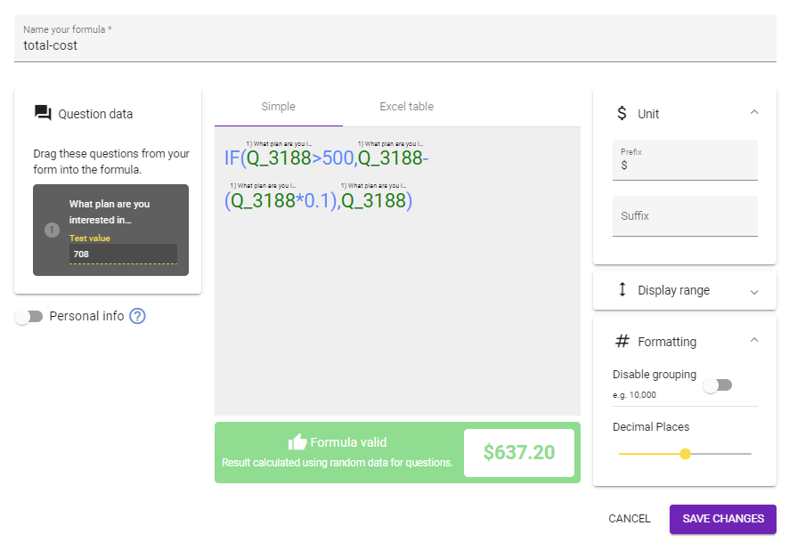 Create IF Statements In Web Calculators