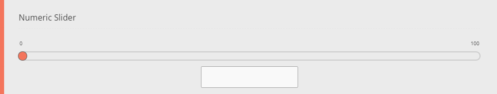Numeric Slider Question Type