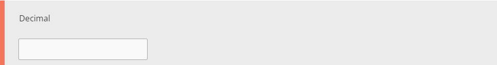 Decimal Question Type