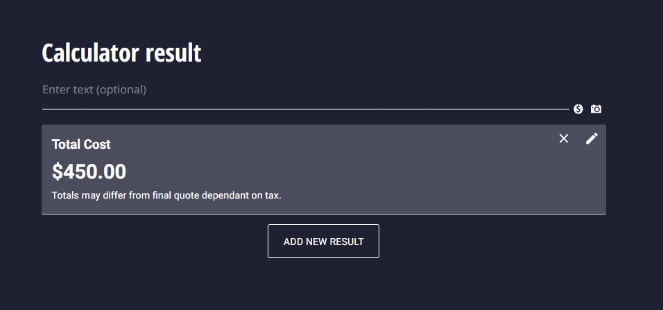 Show Calculator Results