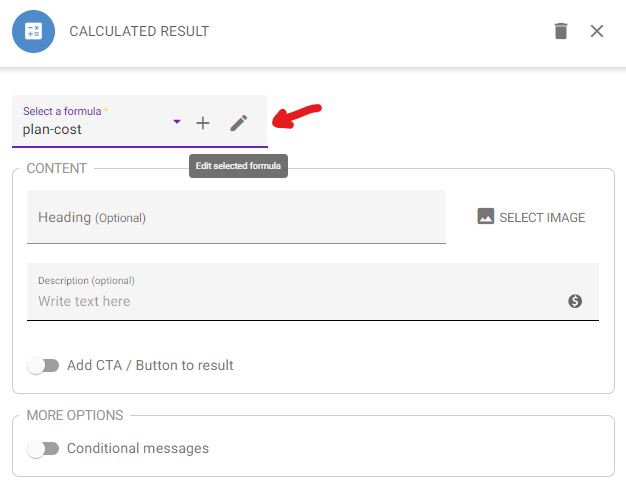 Select Edit Formula