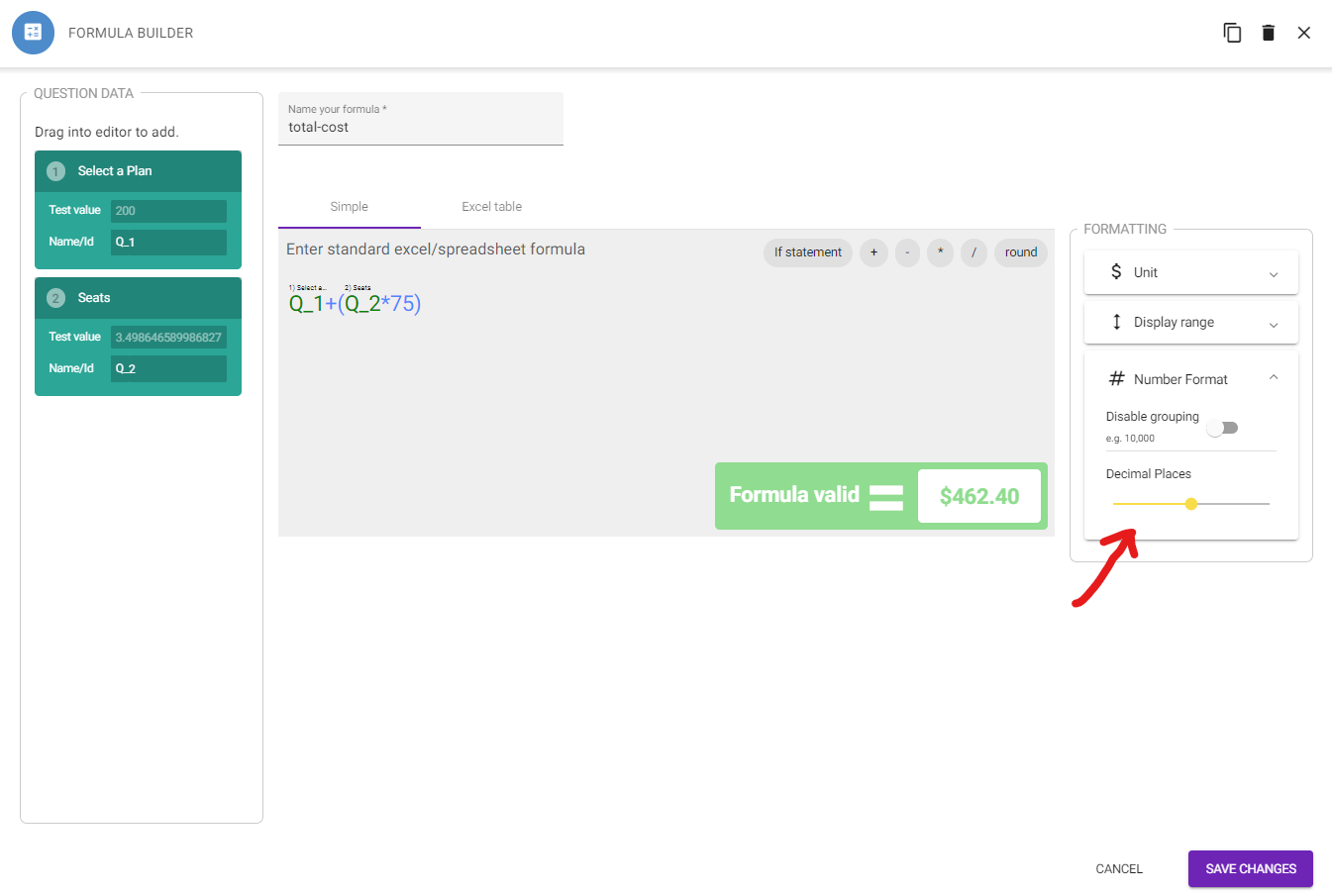 Add Decimal Places To Calculator Results