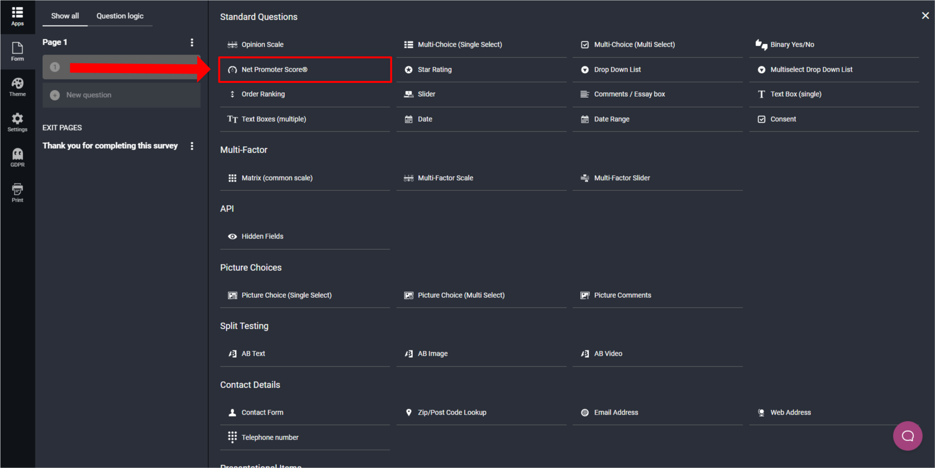 How To Add A Net Promoter Score Question To A Survey