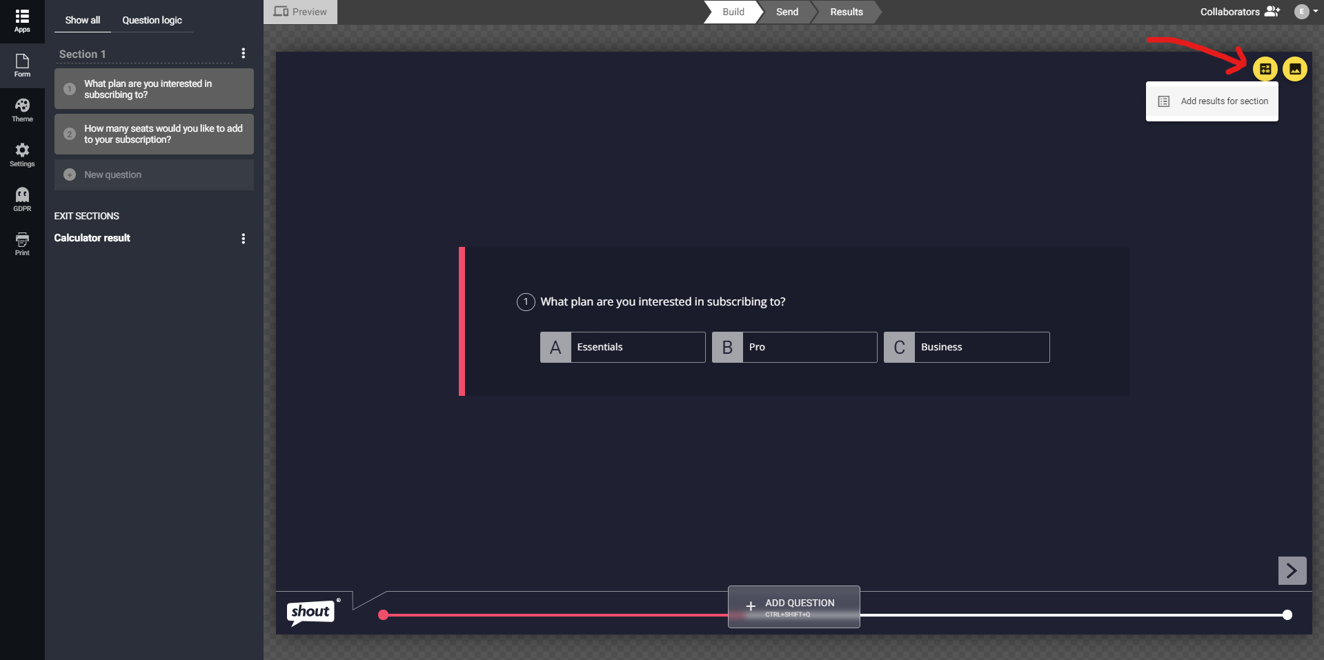 Show Calculator Results Next To Calculators