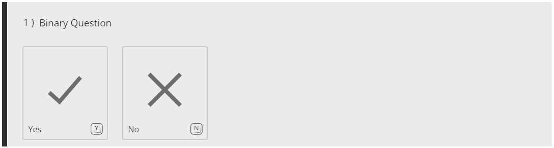 Tick/Cross Icon Binary Question