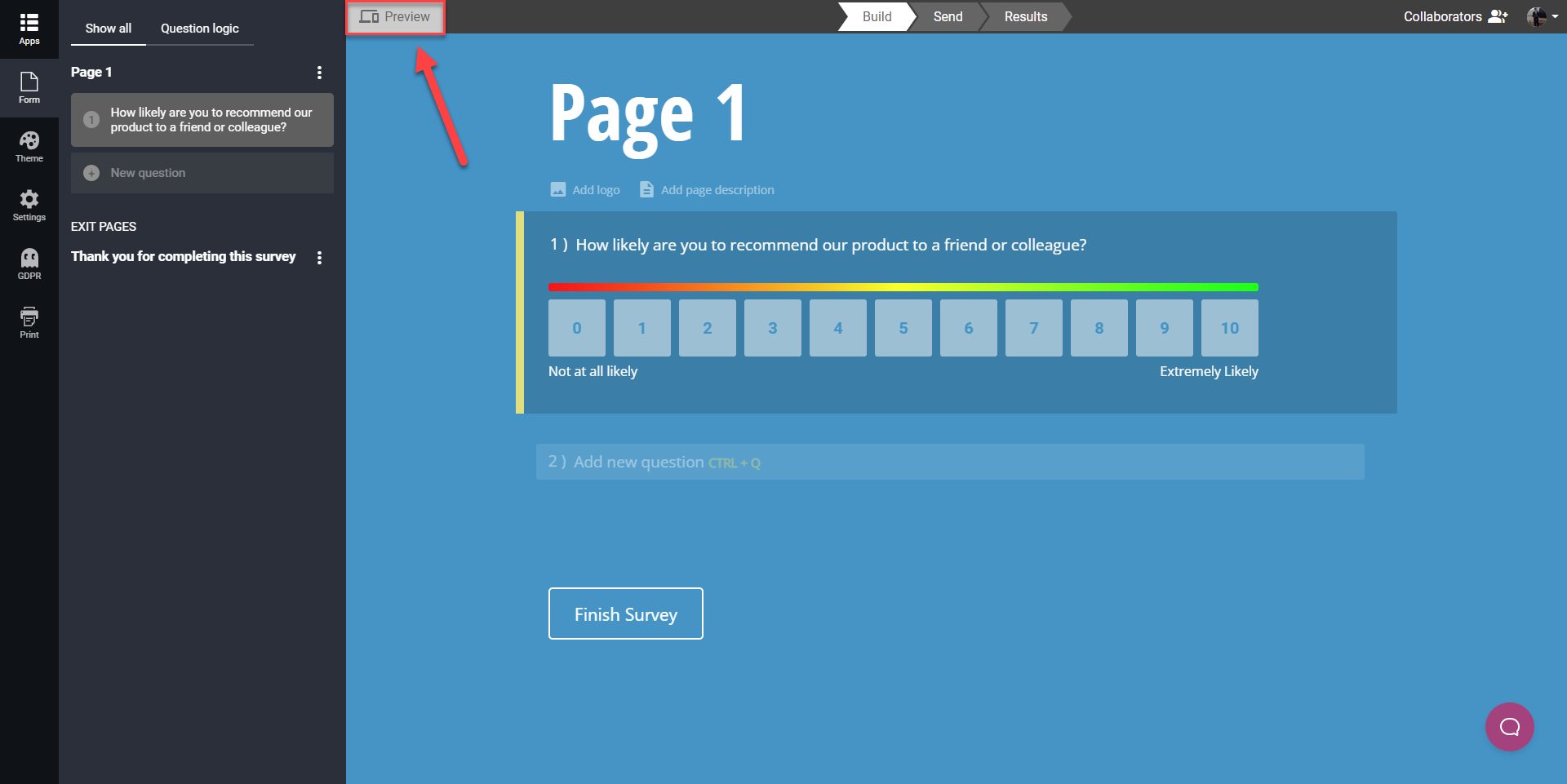 Preview And Test Surveys