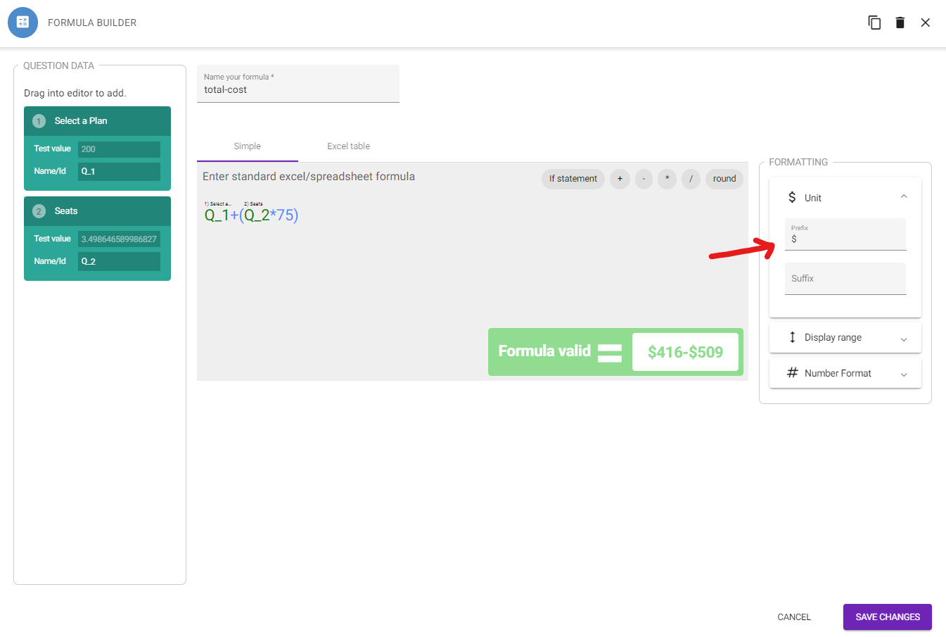 Add Prefix And Suffix To Calculator Results